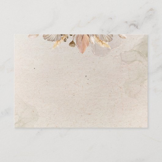 Carte D'accompagnement Calligraphie Automne Boho Capture Le code QR d'amo (Dos)
