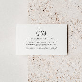 Carte D'accompagnement Calligraphie Cadeaux de mariage officiels