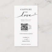 Carte D'accompagnement Calligraphie Chic Capter Le Code QR Amour (Devant)