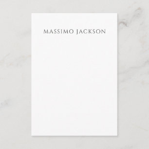 Carte D'accompagnement Calligraphie chic simple noir et blanc de nom prop