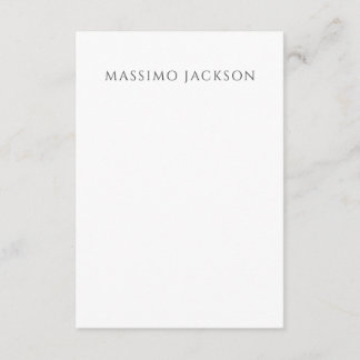 Carte D'accompagnement Calligraphie chic simple noir et blanc de nom prop