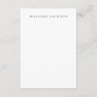 Carte D'accompagnement Calligraphie chic simple noir et blanc de son prop