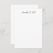 Carte D'accompagnement Calligraphie classique professionnelle minimaliste (Devant / Derrière)