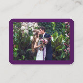 Carte D'accompagnement Calligraphie Coeur Mariage photo violet RSVP QR (Dos)
