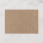 Carte D'accompagnement Calligraphie Coeur QR Mariage Kraft RSVP (Dos)