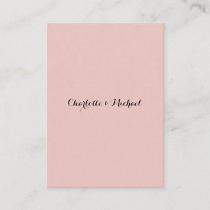 Carte D'accompagnement Calligraphie de mariage Élégante Rose Gold Nom sim