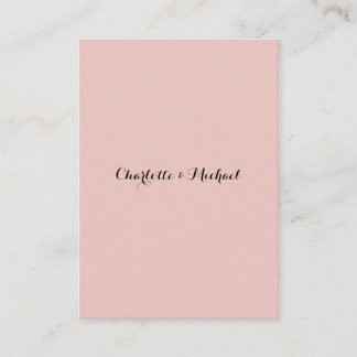 Carte D'accompagnement Calligraphie de mariage Élégante Rose Gold Nom sim