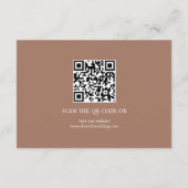 Carte D'accompagnement Calligraphie de script blanc moderne mocha mariage (Dos)