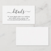 Carte D'accompagnement Calligraphie de script moderne Détails minimaux (Devant / Derrière)