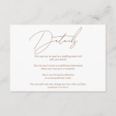 Carte D'accompagnement Calligraphie de script moderne mocha et mariage bl (Devant)