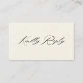 Carte D'accompagnement Calligraphie de script romantique QR Code Mariage (Devant)