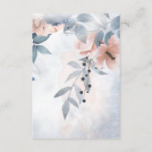 Carte D'accompagnement Calligraphie Détails floraux Dusty Blue ID771 (Dos)