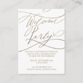 Carte D'accompagnement Calligraphie d'or romantique (Devant)