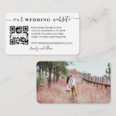 Carte D'accompagnement Calligraphie du site Web de mariage insérer le cod (Devant / Derrière)