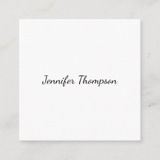 Carte D'accompagnement Calligraphie Élégant Simple Nom Plain