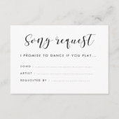 Carte D'accompagnement Calligraphie élégante Demande de chanson (Devant)