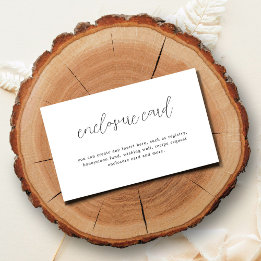 Carte D'accompagnement Calligraphie élégante personnalisée Rustique