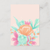 Carte D'accompagnement Calligraphie florale rose mignon livres girly pour (Dos)