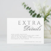 Carte D'accompagnement Calligraphie formelle Mariage élégant (Debout devant)