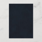 Carte D'accompagnement Calligraphie Hiver Réception de mariage floral (Dos)