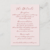 Carte D'accompagnement Calligraphie manuscrite romantique détails du mari (Devant)