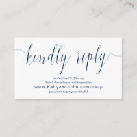 Calligraphie mariage, Bleu de la Marine, Dîner en 