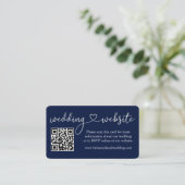 Carte D'accompagnement Calligraphie Mariage cardiaque Site Web QR Photo B (Debout devant)