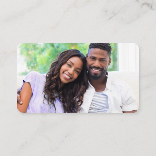 Carte D'accompagnement Calligraphie Mariage cardiaque Web QR Périwinkle p (Dos)