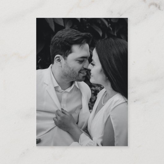 Carte D'accompagnement Calligraphie Mariage QR Veuillez Analyser vers RSV (Dos)