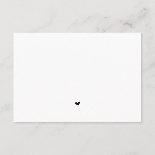 Carte D'accompagnement Calligraphie mariage, Script noir simple, RSVP (Dos)