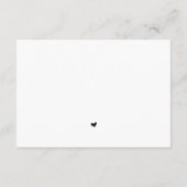 Carte D'accompagnement Calligraphie mariage, Script noir simple, RSVP (Dos)