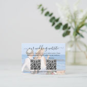 Carte D'accompagnement Calligraphie Mariage Site Web 2 QR Overlay Photo (Debout devant)