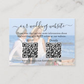 Carte D'accompagnement Calligraphie Mariage Site Web 2 QR Overlay Photo (Devant)