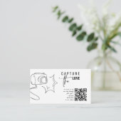Carte D'accompagnement Calligraphie moderne Capture Le code QR d'amour (Debout devant)