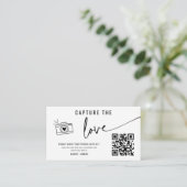 Carte D'accompagnement Calligraphie moderne Capture Le code QR d'amour (Debout devant)