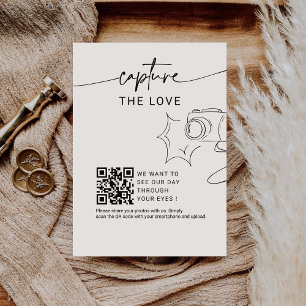 Carte D'accompagnement Calligraphie moderne Capture Le code QR d'amour