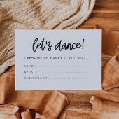 Carte D'accompagnement Calligraphie moderne Demande de chanson de danse