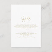 Carte D'accompagnement Calligraphie Moderne Gold Elegant Hotel (Devant)