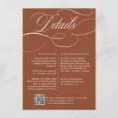 Carte D'accompagnement Calligraphie moderne Mariage en terre cuite intemp (Devant)