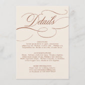 Carte D'accompagnement Calligraphie moderne Mariage en terre cuite intemp (Devant)