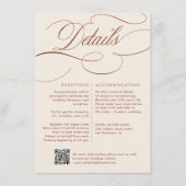 Carte D'accompagnement Calligraphie moderne Mariage en terre cuite intemp (Devant)