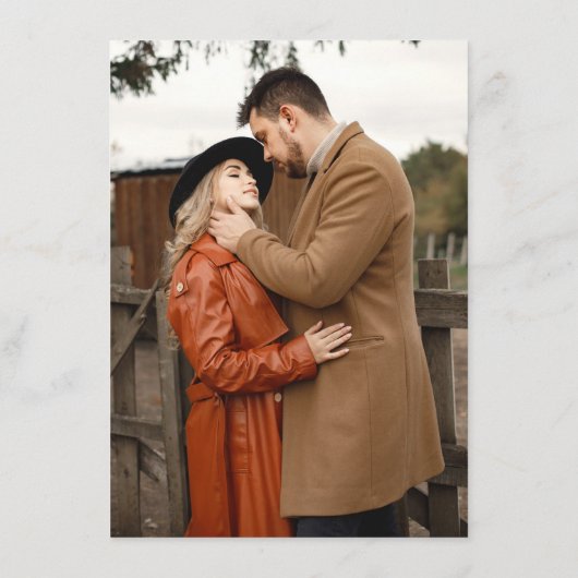 Carte D'accompagnement Calligraphie moderne Mariage en terre cuite intemp (Dos)