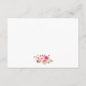 Carte D'accompagnement Calligraphie moderne Mariage rose Floral Détails (Dos)