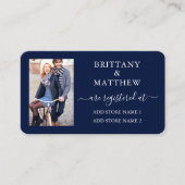 Carte D'accompagnement Calligraphie moderne Photo Registre de mariage Ble (Devant)