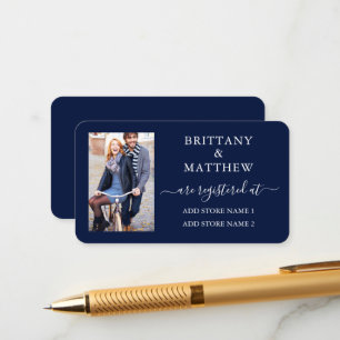 Carte D'accompagnement Calligraphie moderne Photo Registre de mariage Ble