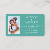 Carte D'accompagnement Calligraphie Moderne Photo Registre de Mariage Sar (Devant)