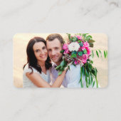 Carte D'accompagnement Calligraphie moderne Registre Mariage Photo Rose c (Dos)