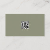 Carte D'accompagnement Calligraphie moderne Sage Green Détails QR Code (Dos)