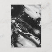 Carte D'accompagnement Calligraphie noir et blanc moderne Détails du Mari (Dos)