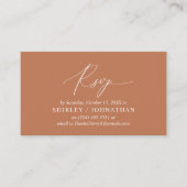 Carte D'accompagnement Calligraphie Noire Simple Moderne, Mariage RSVP (Devant)